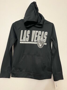 NWT Las Vegas Raiders Hoodie Youth M Black NFL Team Apparel Pullover